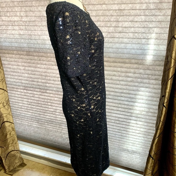 BADLEY MISCHKA Navy Sequined dress - Picture 3 of 10